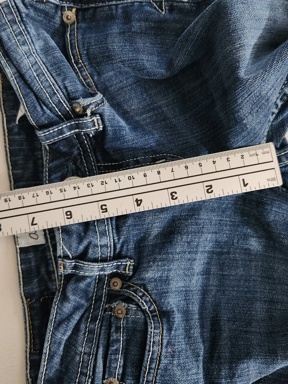 Aeropostale Women's Dark Blue Bootcut Jeans with Contrast Stitching